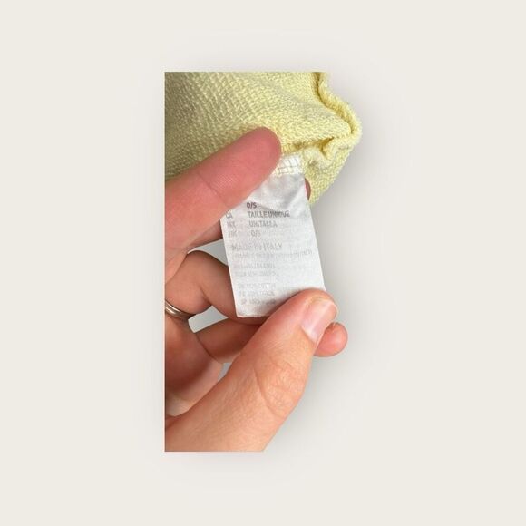 Don’t Ask Why Butter Yellow Raw Hem Tee One Size Fits Most - Picture 4 of 4